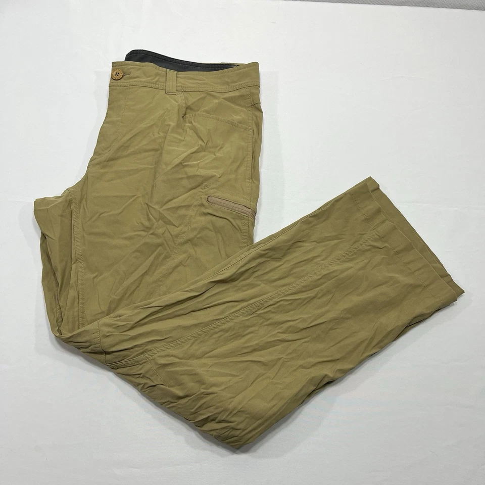 Eddie Bauer First Ascent Pants Mens 38x32 Beige Nylon Cargo Outdoor - Stains - Image 4 of 4
