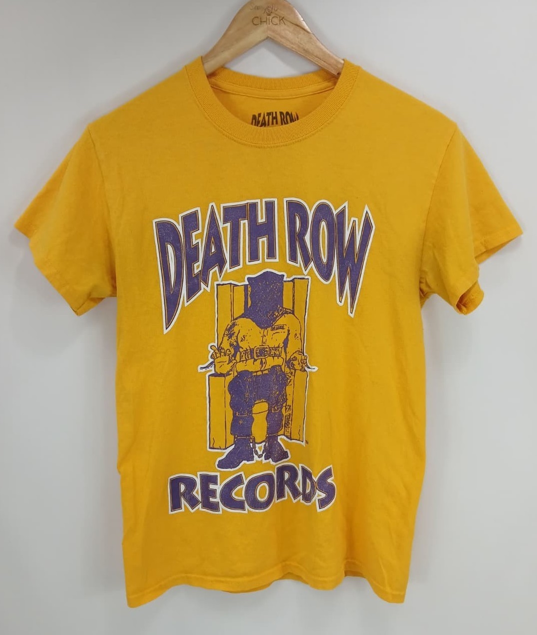 FILA T shirt Death Row Records 2020 Laker’s giallo viola grafica anni 90 hip hop small