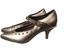 80er 90er retro Riemchenpumps silber Graceland Vintage Gr. 41 Vintage