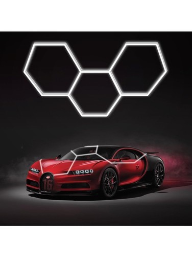 Sechseck LED Garagenleuchte superhell Auto Detailing Decke LED Ladenleuchte - Bild 1 von 7