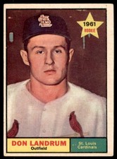 1961 Topps #338  DON LANDRUM  RC  St. Louis Cardinals  VG-VGEX