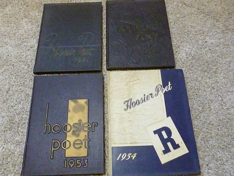 Lot of 4 JAMES WHITCOMB RILEY High School Yearbooks South Bend 1951 1952 1953 54