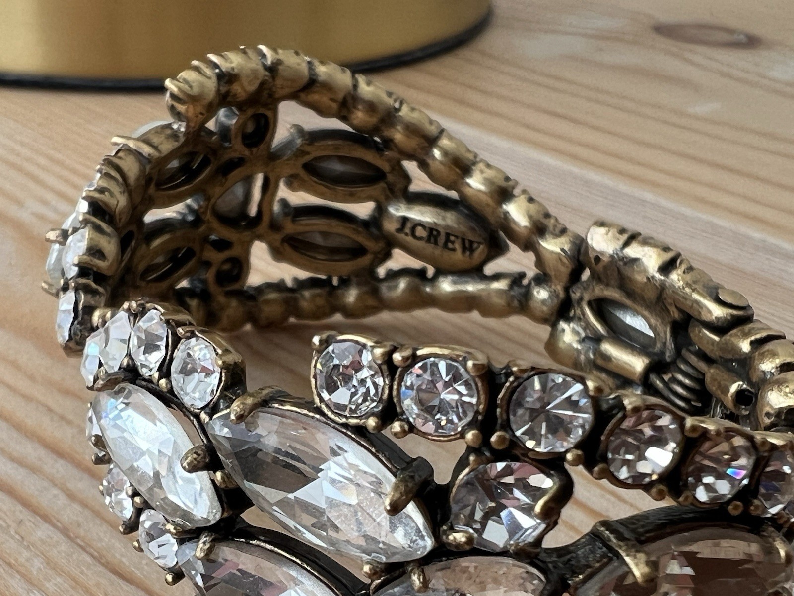 J.Crew Rhinestone Crystal Statement Hinged Clasp … - image 2