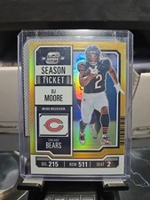 2023 Panini Optic Contenders DJ Moore Season Ticket Gold /50 JERSEY NUMBER 2/50