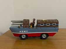 K Japan Tin Friction Toy Gun Boat Working action and sound WA-44
