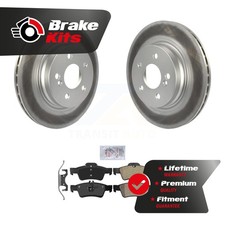 Rear Coat Brake Rotor Semi-Metallic Pad Kit For 2010-2013 Mercedes-Benz E550 AWD