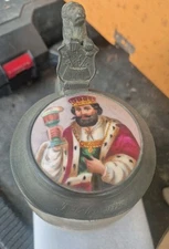 Great German  Beer Stein With  A Hand Painted Lid