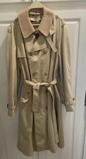 DAKS London/NY Overcoat Trench Classic, Removable Lining & Collar, 42 Long, READ