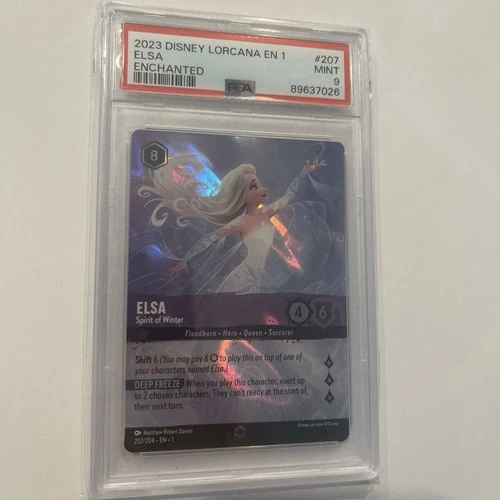 Disney Lorcana Elsa Spirit of Winter First Chapter Enchanted #207 PSA 9