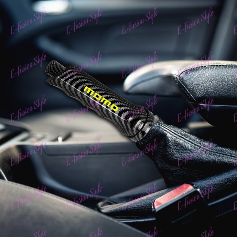 Momo Carbon Fiber Aluminum Car Handle Hand Brake Sleeve Universal