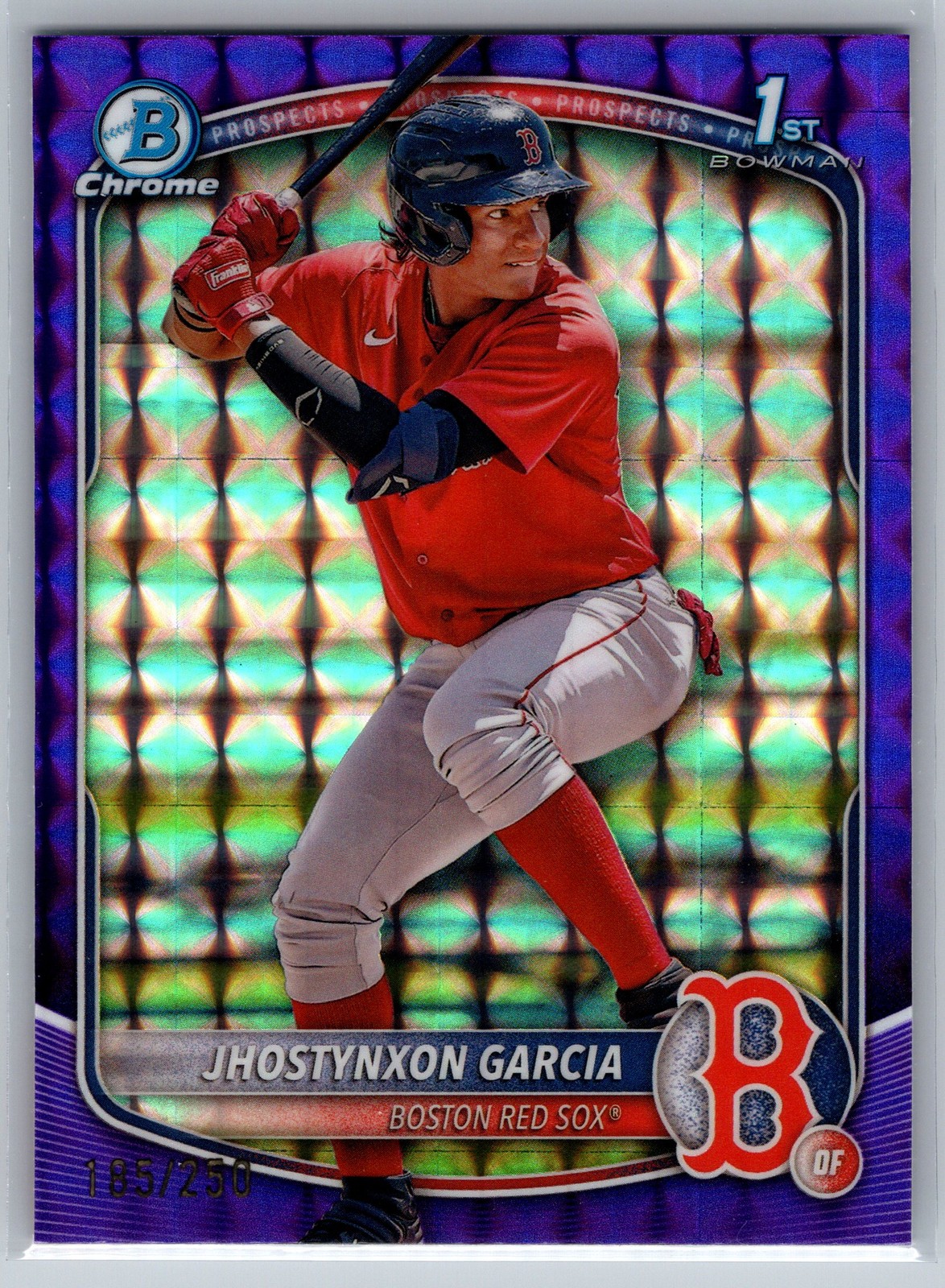 2025 Bowman Jhostynxon Garcia 1st Chrome Purple Geometric Refractor /250 #BCP-43