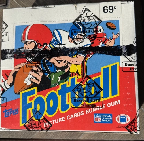 1986 Topps Football Cello Box (BBCE) (X-Out) Jerry Rice, Steve Young RC Unopened