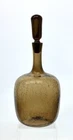 Blenko Handmade Glass 657M Decanter in HTF Chestnut Crackle Joel Myers Design