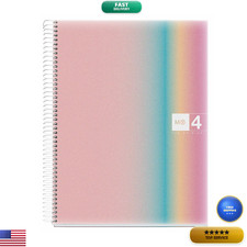 Roaring Spring M Miquelrius Lined 4 Subject Notebook 11 X 8.5 120 Perforated