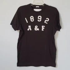 Abercrombie & Fitch Shirt Men's XL Brown Muscle Tee Distressed Lettering A&F