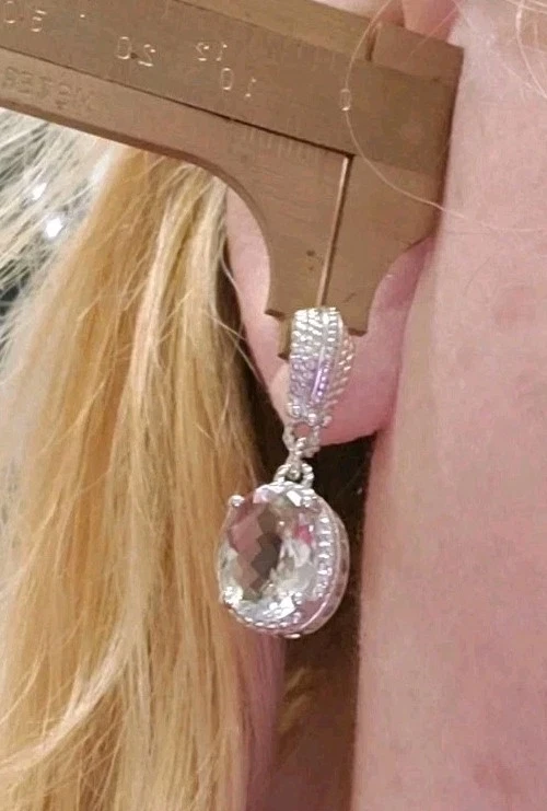 925 SS зеленый аметист празиолит Post капли серьги драгоценные камни TV COA потрясающий в коробке - Изображение 2 из 4