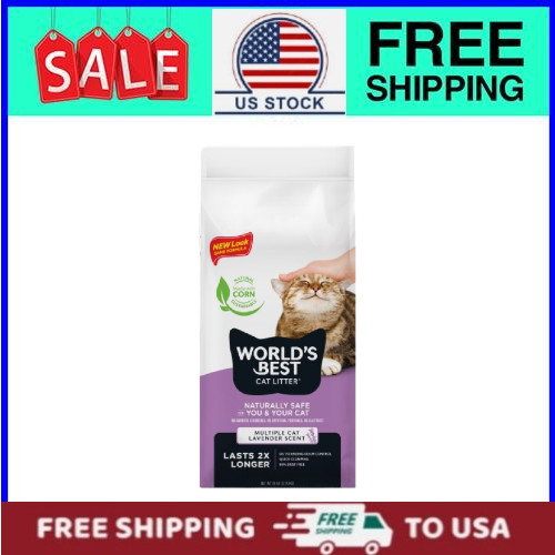 WORLD'S BEST CAT LITTER Multi Cat, Odor Control, Natural Ing