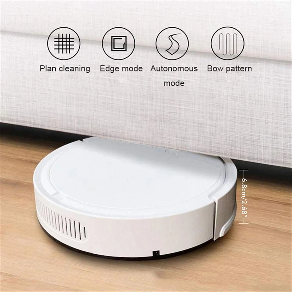 (White) 3-in-1-Roboter-Staubsauger Starke Saugkraft Bodenstehender CU - Bild 1 von 4