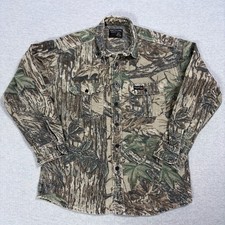 Rattlers Brand Camouflage Long Sleeve Button Down Shirt Made In USA