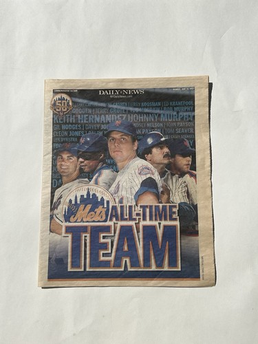 New York Mets All-Time Team Daily News Gedenkmünze 18. Juni 2012 Zeitung - Bild 3 von 15