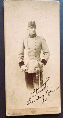 1892 Albrecht Prinz zu Schaumburg - Lippe 1869 - 1942 SIGNATURE PHOTO OF THE PRINCE