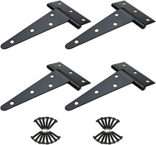 6 Inch T Strap Hinges 4PCS Heavy Duty Rustproof Shed Gate Barn Door Hardware