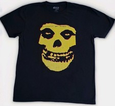 Misfits X Zero Band T-Shirt Fiend Skull Graphic Black USA Medium 100 Cotton