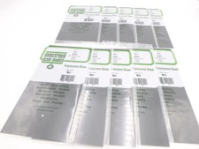 10Pks Evergreen Scale Models 9514 Styrene Black Sheet .030" Thick 0.75mm UV