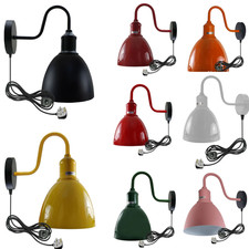 2m Plug In Wall Light Vintage Wall Sconce Lamp Indoor E27 Living Room Hallway