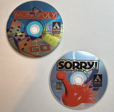 Hasbro Interactive Monopoly + Sorry! PC CD-ROM E-Everyone