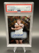 2025 Panini Black Rookies Ty Robinson #157 Citrine Autographs /25 (AU, RC)