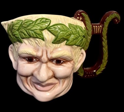 Vtg 50s APOLLO Laurel leaf Lyre Greek/Roman God music  Character pitcher jug 7''
