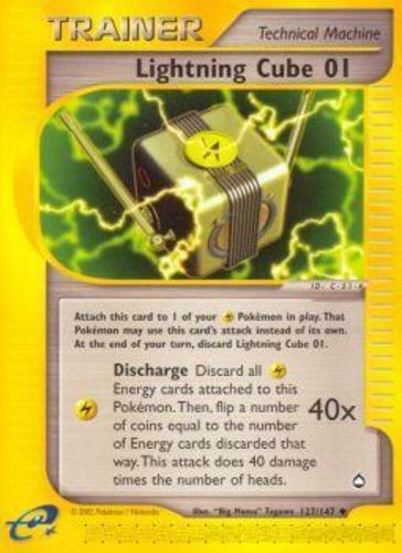 Pokemon - Lightning Cube 01 - 127/147 - Uncommon - Aquapolis - NM - Picture 1 of 1