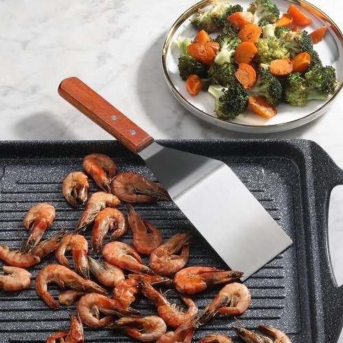 Heavy-Duty Versatile Hamburger Turner/Spatula - 11.5" Length, 3" Blade Width - Picture 8 of 11
