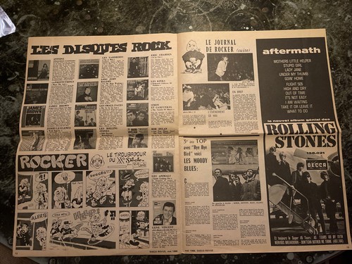 RARE FRENCH MAGAZINE DISCO REVUE ELVIS PRESLEY BOB DYLAN STONES BYRDS 05/1966 - Picture 7 of 11