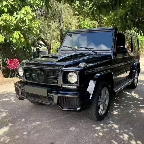 GLOSS BLACK STAINLESS STEEL Bumper Caps for Mercedes 2x W463 G65 G63 AMG - Foto 13 di 24
