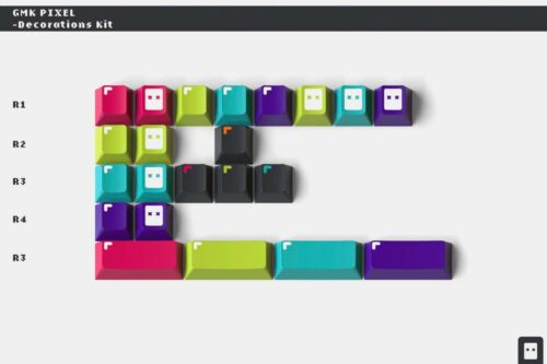 GMK Pixel - SEALED DECORATIONS KIT - Double Shot ABS Keycaps For MX Keyboards - Picture 2 of 2