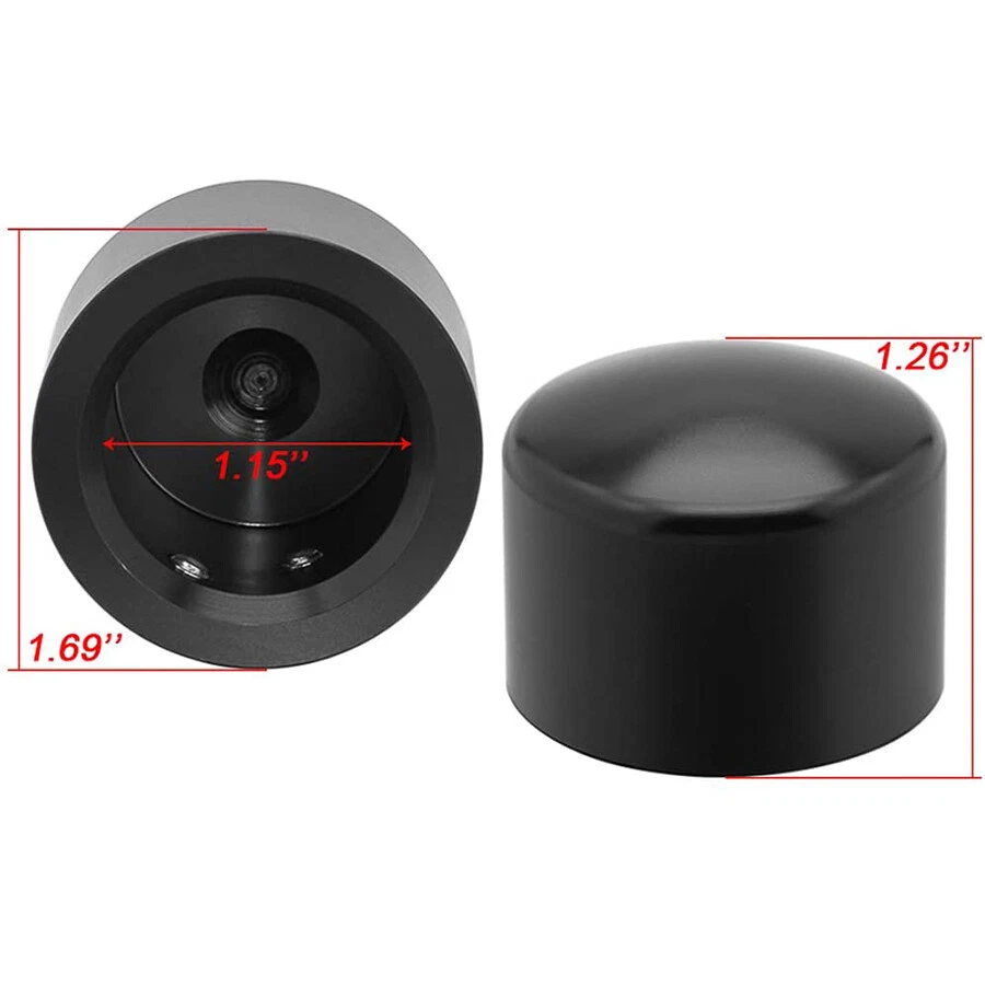 Para Harley Davidson Forty Eight 2x CNC Corte Grueso Eje Delantero Tuerca Cubiertas Tapa Perno Foto 4 de 4