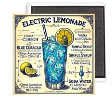 Electric Lemonade Cocktail FRIDGE MAGNET sign advertisement