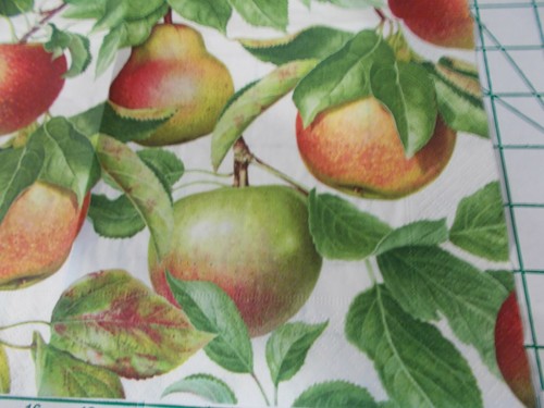 "Dos servilletas decorativas para almuerzo para decoupage ""Apple Orchard" - Imagen 4 de 7
