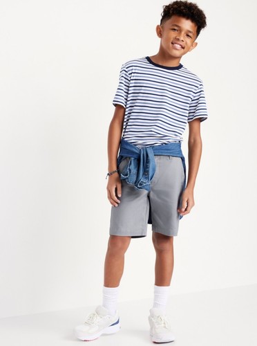 Old Navy Kid Youth Boys Knee Length Twill Shorts Cinder Smoke Gray Size 12 or 14 - Picture 4 of 5