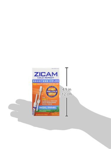 Hisopos nasales remedio para el resfriado Zicam más alivio de múltiples síntomas 20 hisopos medicados - Imagen 8 de 9