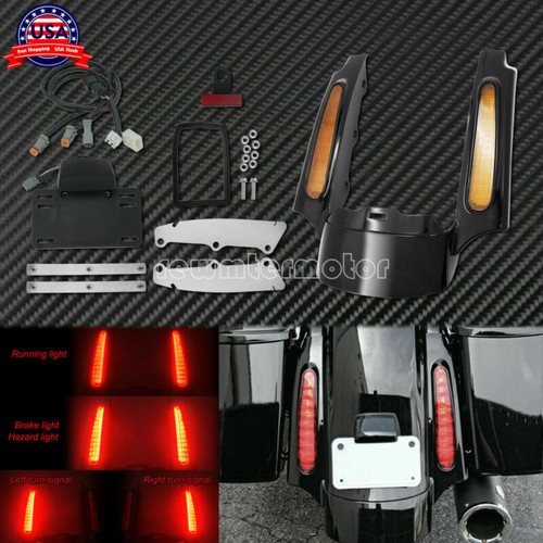 Rear Fender Extension Fascia Turn Signal Orange Fit For Harley Touring 2009-2013 - 第 1/12 張圖片