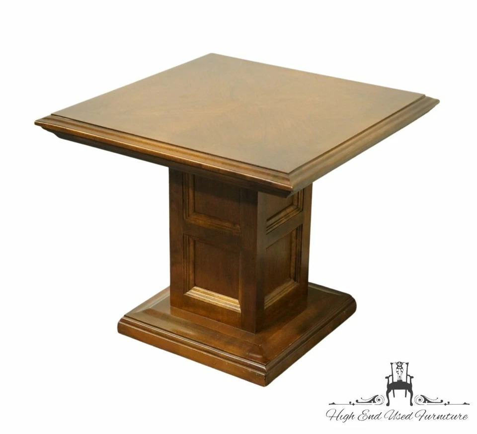 ETHAN ALLEN Classic Manor Solid Maple 20" Square Pedestal Accent End Table 15... - Image 2 of 4