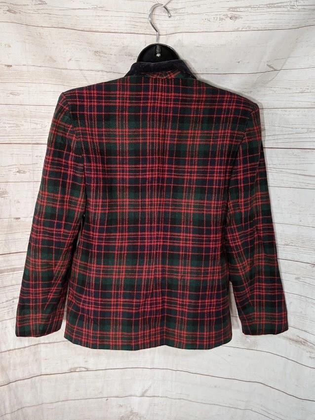 Chaqueta Blazer Norton McNaughton Para Mujer a Cuadros Multicolor Talla 6 Foto 3 de 4