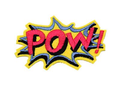 POW! Comic Caption, Cartoon Pop Art Patch Sew Iron On Embroidered 3490