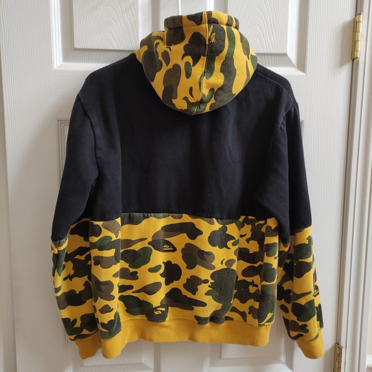 注目コラボ BAPE x OVO 1st Camo Pullover Hoodie Yellow S~3XL Bape A Bathing Ape yellow Camo Spellout Logo 1st pullover