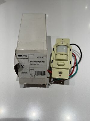 Hubbell IWS-ZP-3P-I Ivory PIR Wallbox Single-Gang Motion Sensor Single Unenco