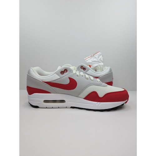 Nike Air Max 1 Tenis Hombre Talla 9 OG Aniversario Blanco/Rojo908375 103 - Imagen 3 de 10