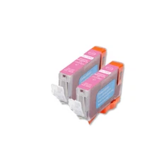 2 PHOTO MAGENTA Replacement Ink + chip for CLI-8PM  iP6600 iP6700